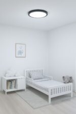 Modern Tavana Sıfır Led Lamba Buz Beyaz Işık Siyah Metal Kasa Salon Mutfak Oturma Odası Avize - Görsel 5