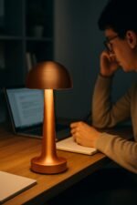 Lizbon Şarjlı Dokunmatik Masa Lambası | Beyaz Işık • Gün Işığı • Amber 3 Renk Modlu LED Lamba - Görsel 3