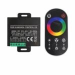 RGB LED Kumandası 288W 24A | 12V–24V Şerit LED Kontrol Cihazı • Dokunmatik Kumanda • Siyah